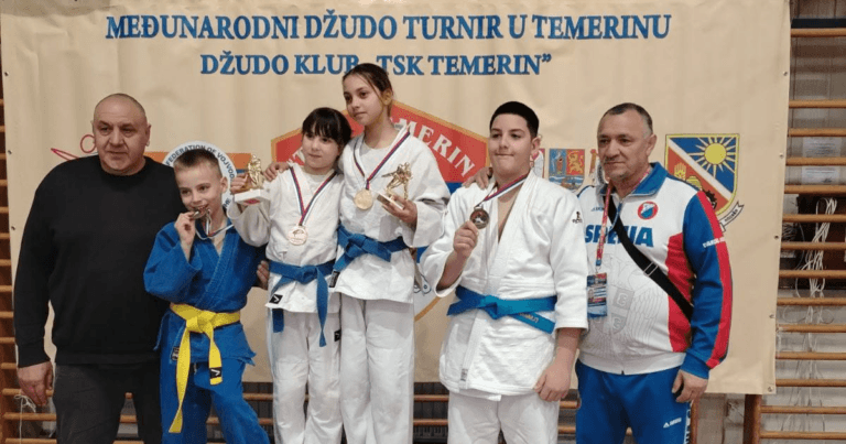 Džudisti kluba Cement Beočin sa medaljama na turniru Temerin 2026