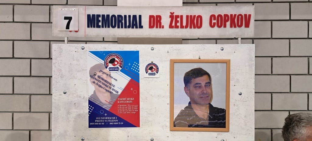 Memorijal Dr Željko Copkov Beočin dodela pehara stoni tenis