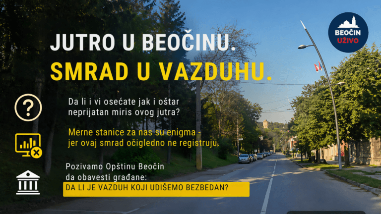 Neprijatan miris u vazduhu u Beočinu – jutarnji prizor ulice i prijave građana