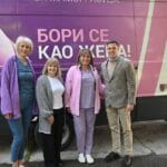 Mobilni mamograf u Beočinu ispred Doma zdravlja Dr Dušan Savić Doda tokom preventivnih pregleda dojki