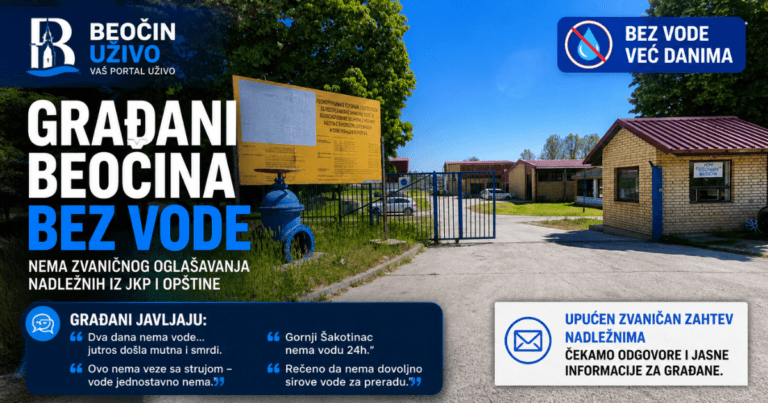 Nestanak vode u Beočinu – fabrika vode i objekat JKP Beočin, problemi u vodosnabdevanju 2026
