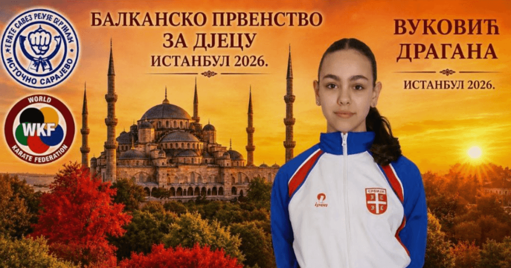 Dragana Vuković iz Beočina nastupila za reprezentaciju Srbije na Balkanskom prvenstvu u karateu u Istanbulu 2026