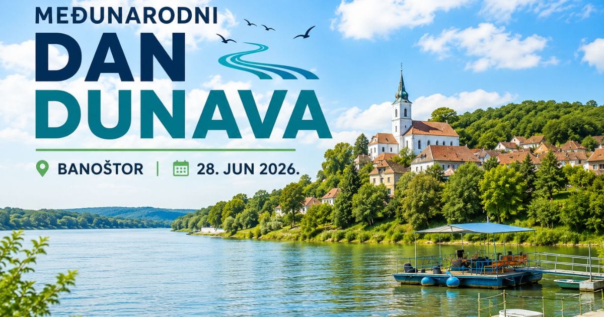AI ilustracija Međunarodni dan Dunava 2026 u Banoštoru na obali Dunava