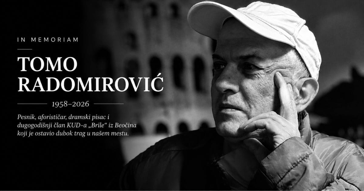 Tomo Radomirović (1958–2026), pesnik i dramski pisac iz Beočina